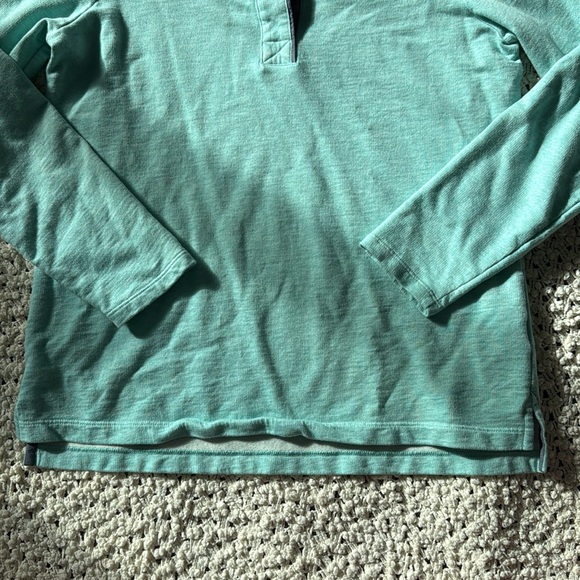 🌊 LL Bean Cotton Rugby 1/4 Button Pullover 🌊 - Picture 4 of 7